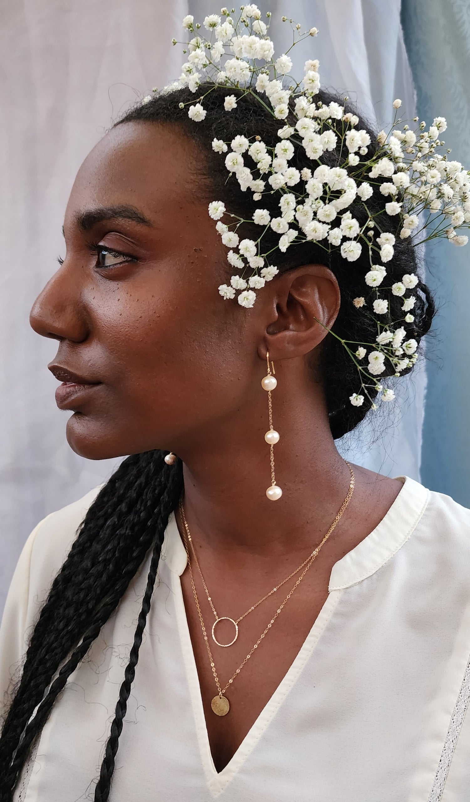 Abba Statement Pearl Earrings