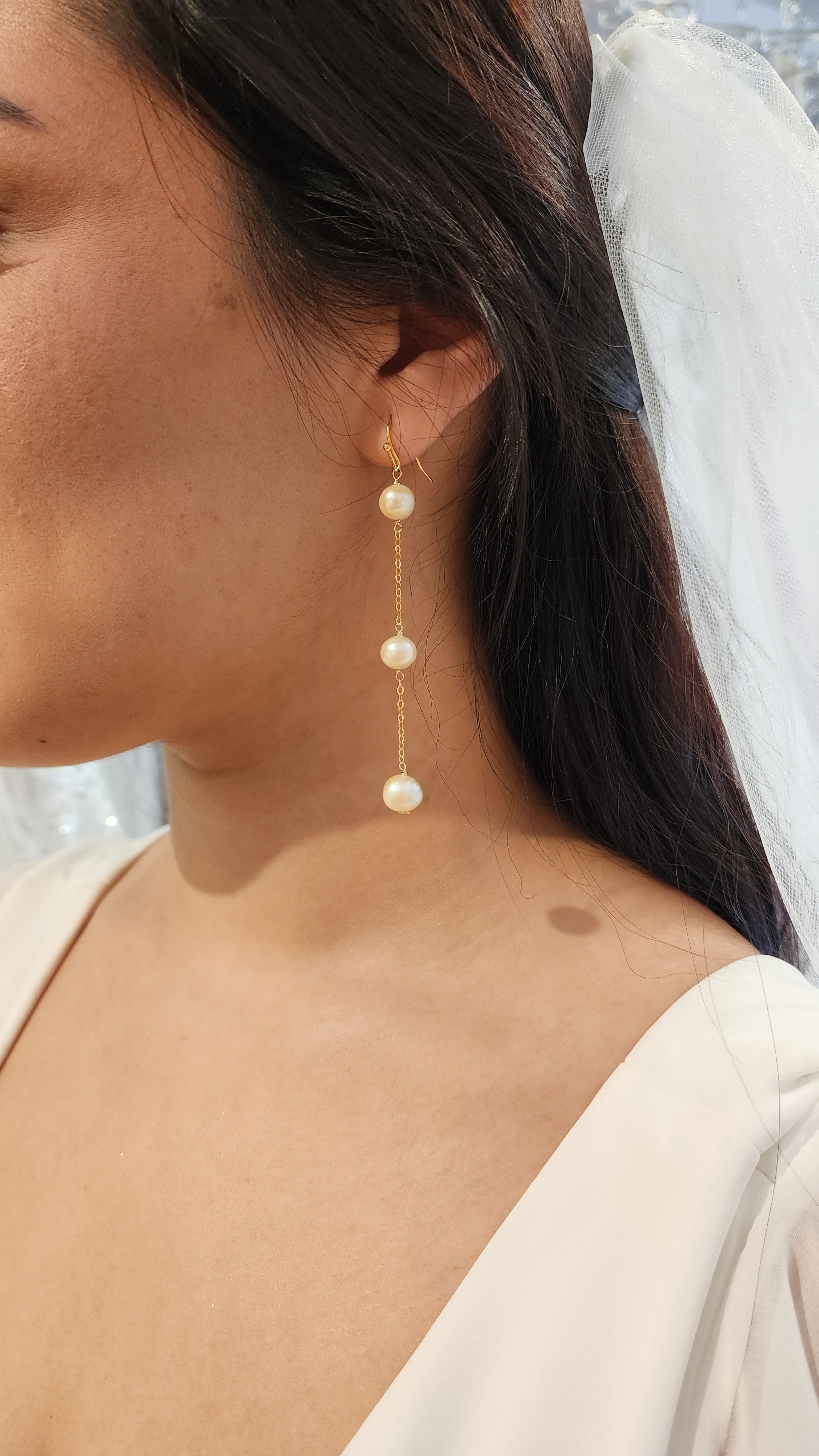 Abba Statement Pearl Earrings