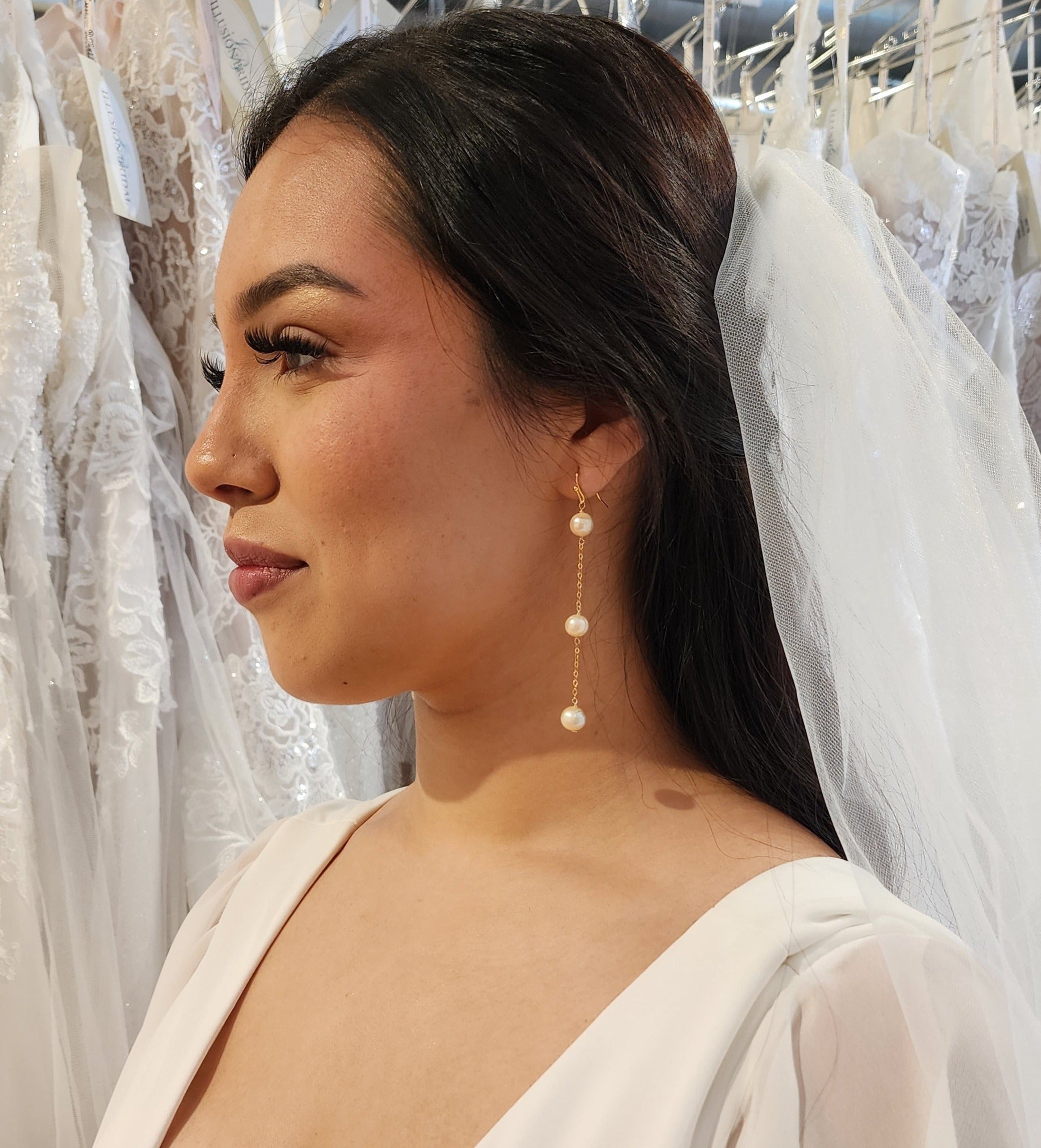Abba Statement Pearl Earrings