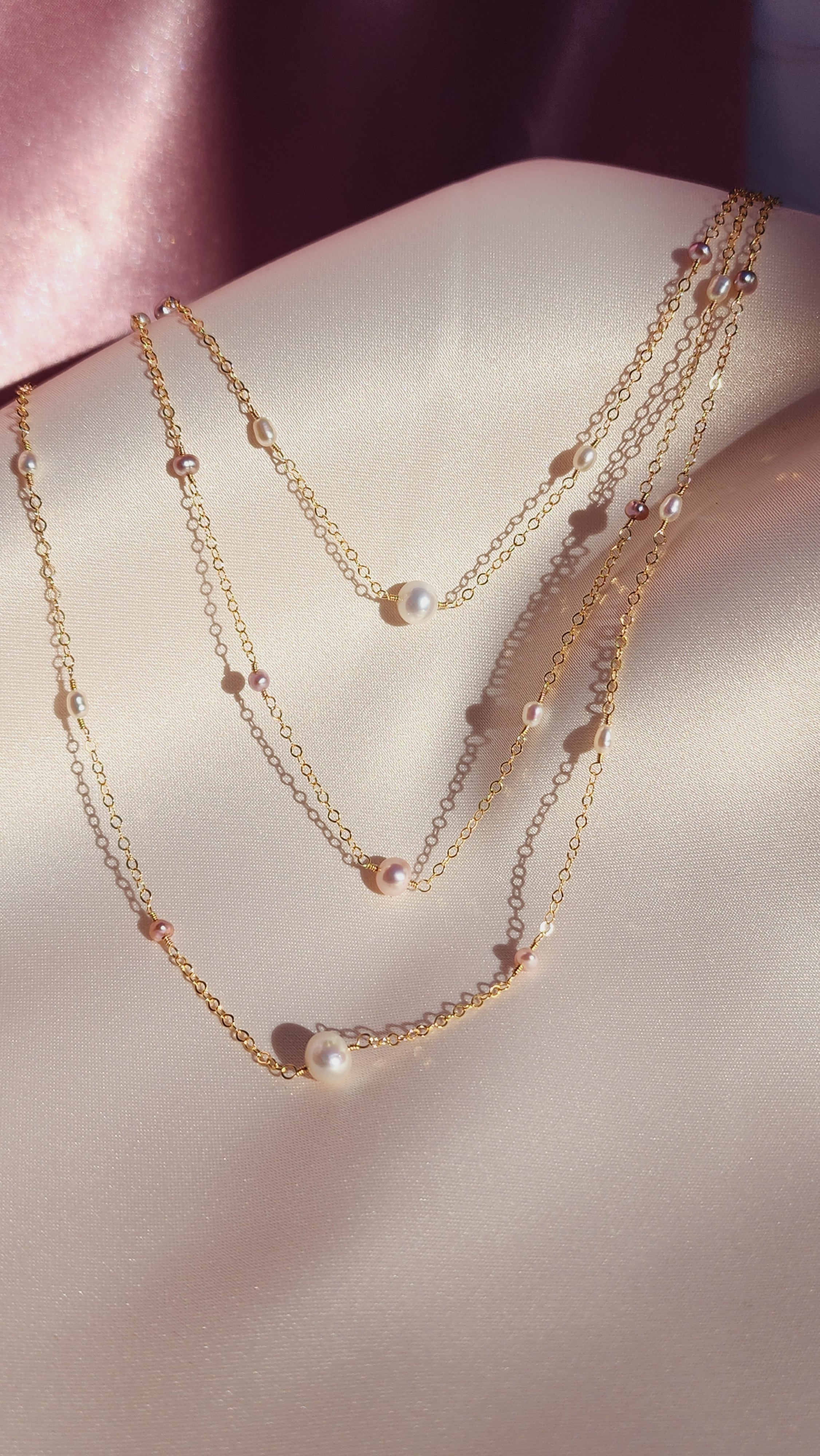 Melanie Multi Color Pearl Necklace