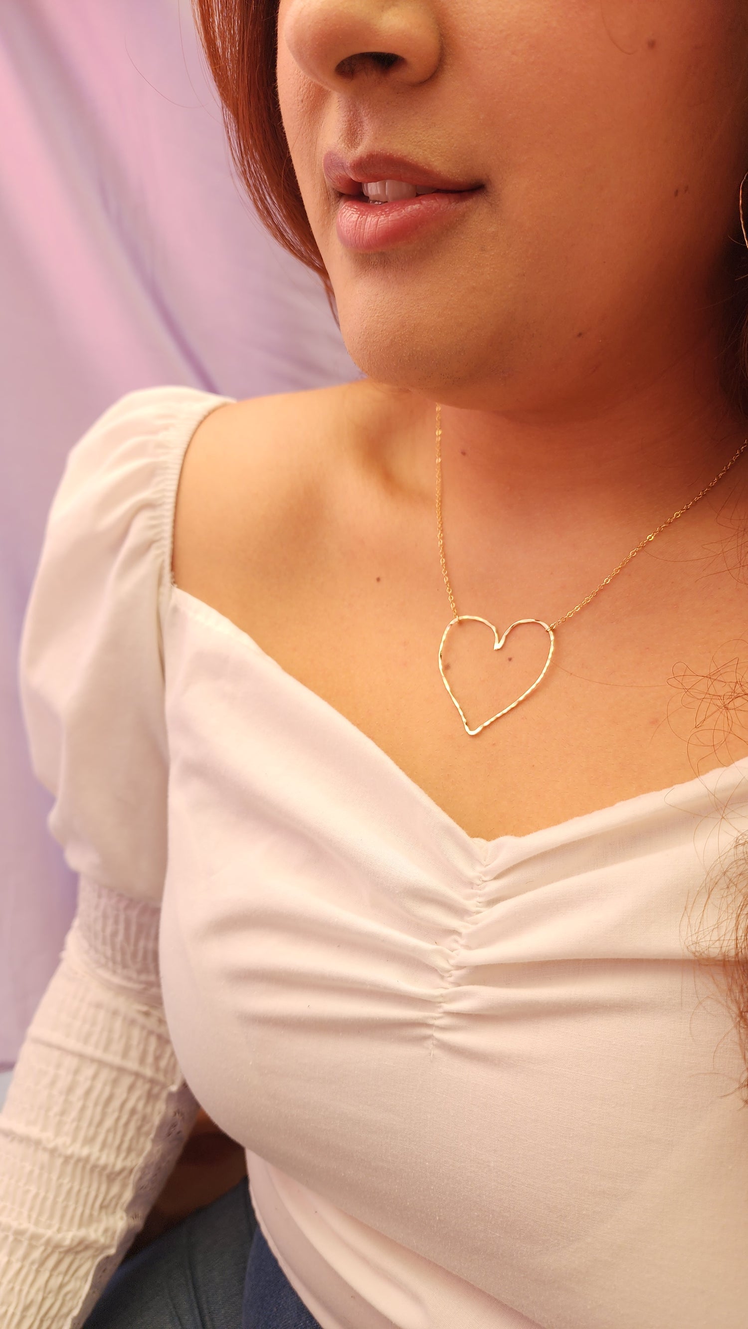 Ally Imperfect Heart Statement Necklace