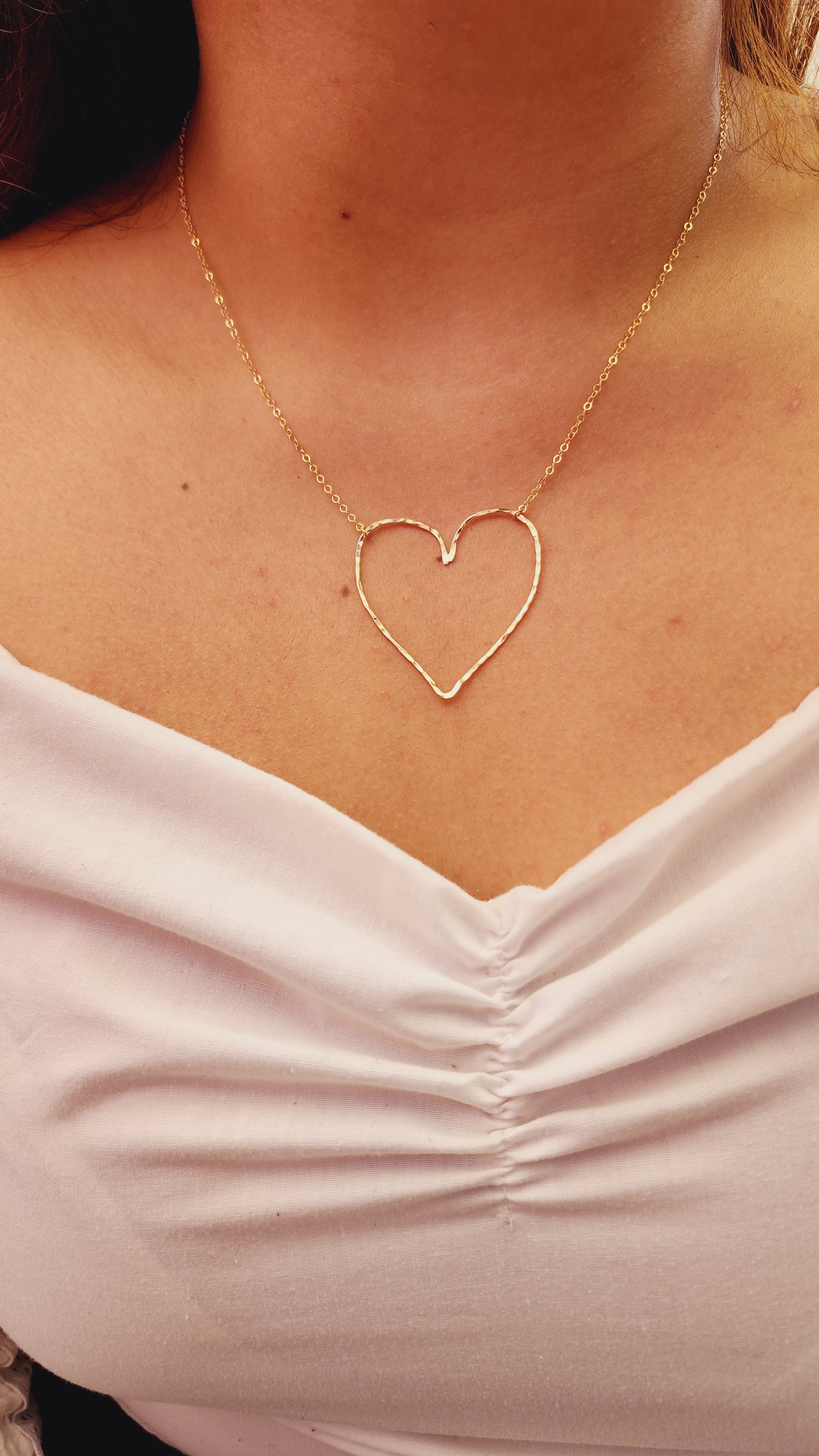 Ally Imperfect Heart Statement Necklace