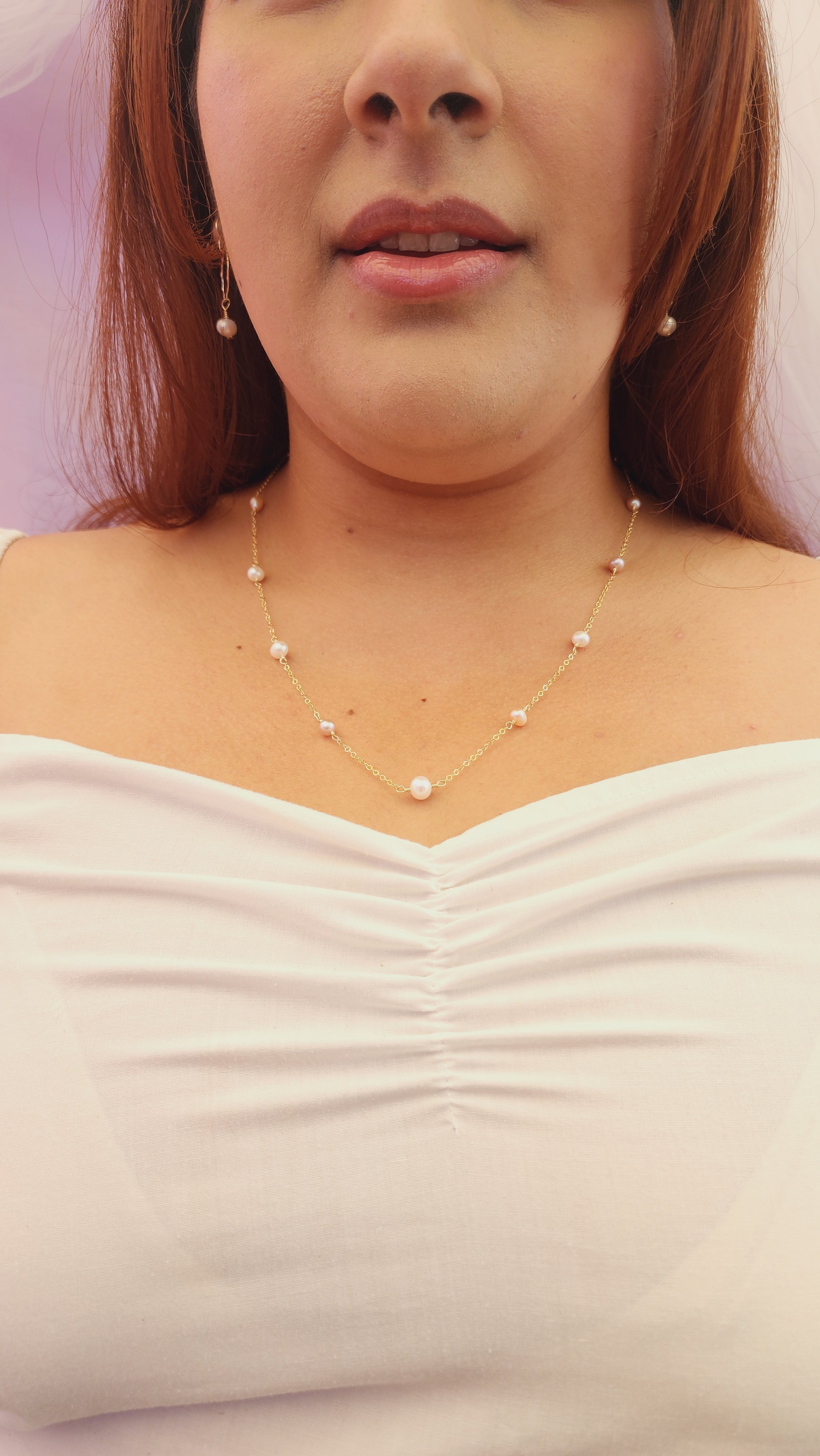 Melanie Multi Color Pearl Necklace
