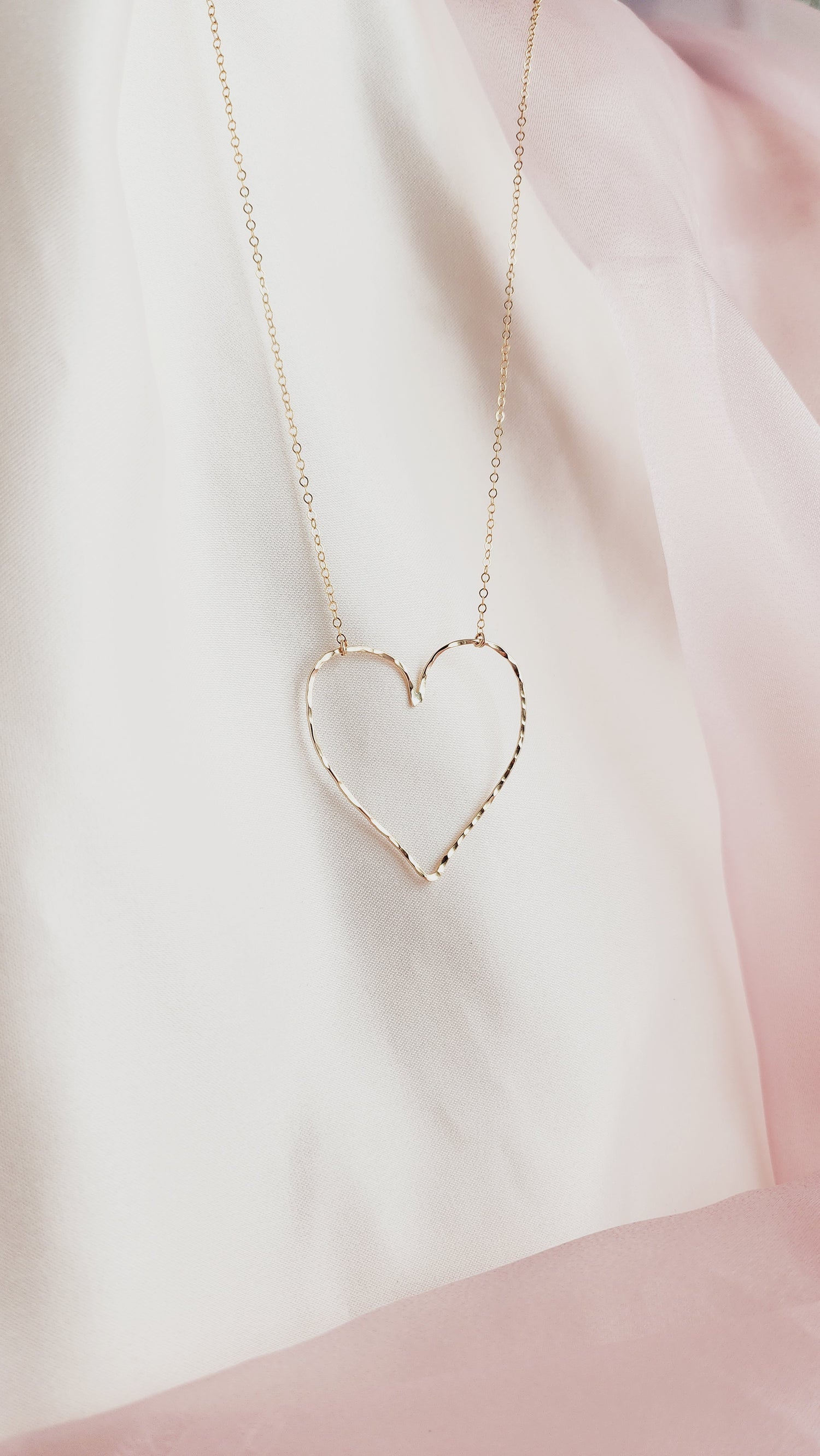 Ally Imperfect Heart Statement Necklace