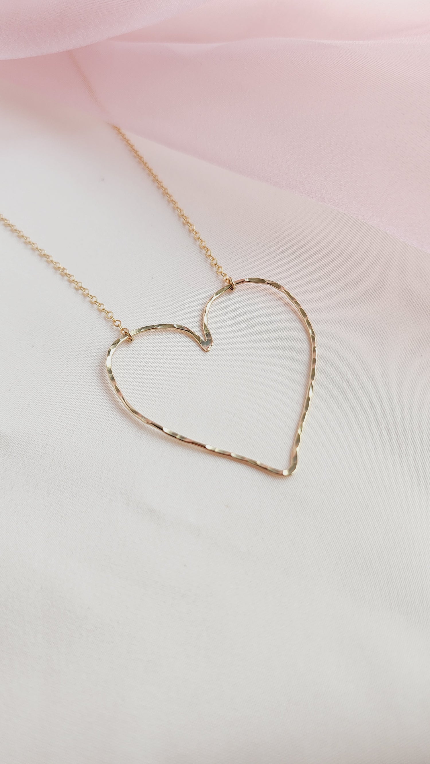 Ally Imperfect Heart Statement Necklace