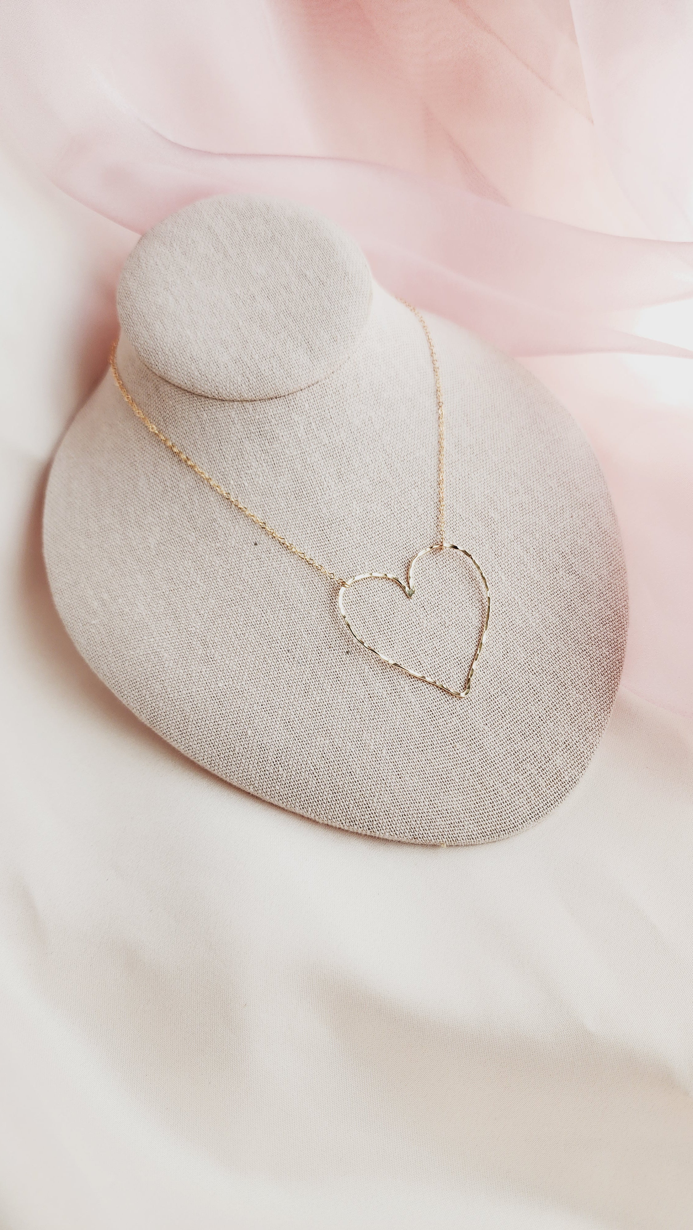 Ally Imperfect Heart Statement Necklace