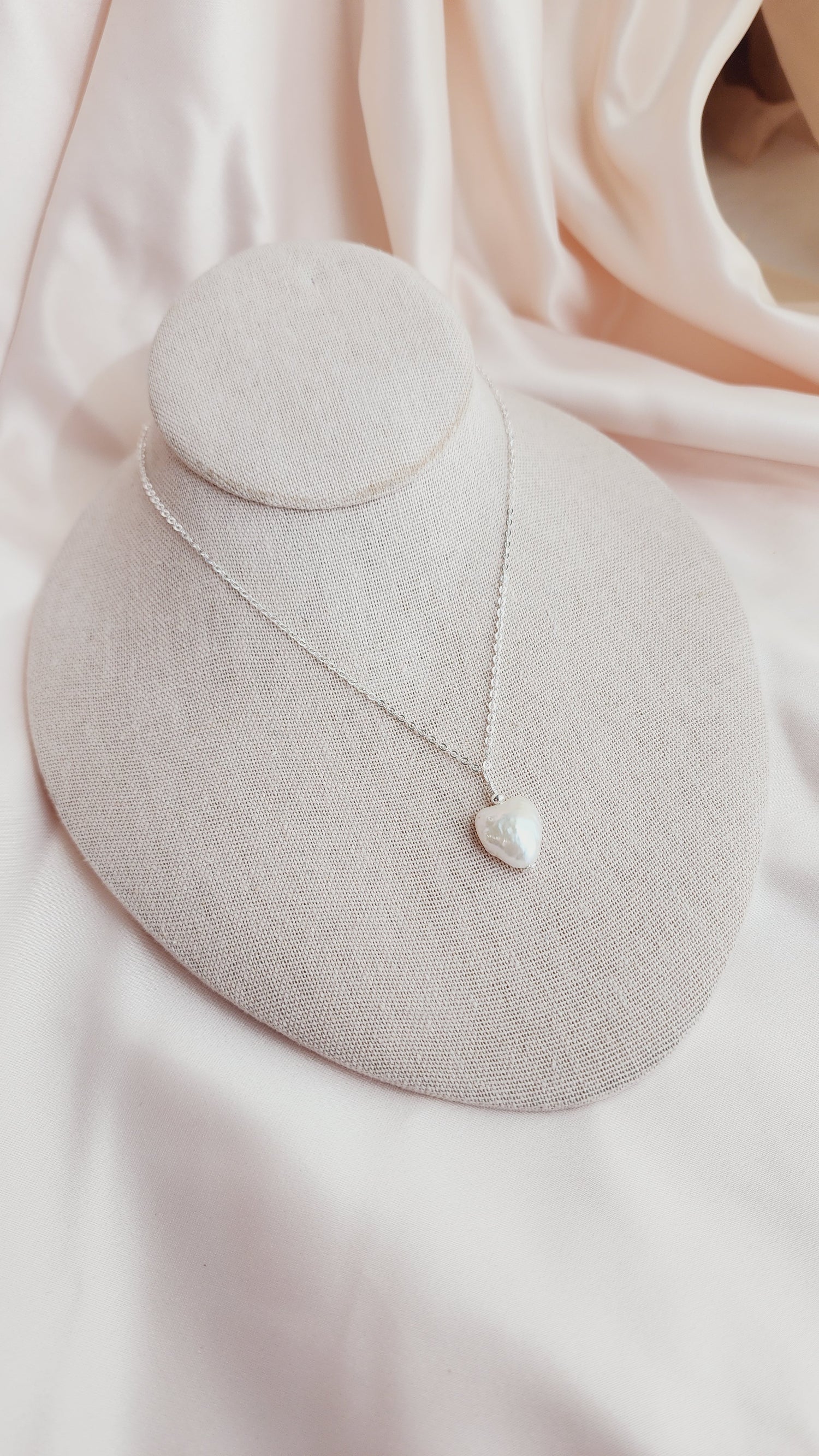 Freshwater Pearl Heart Necklace | 14kt Gold Fill Sterling Betty Heart