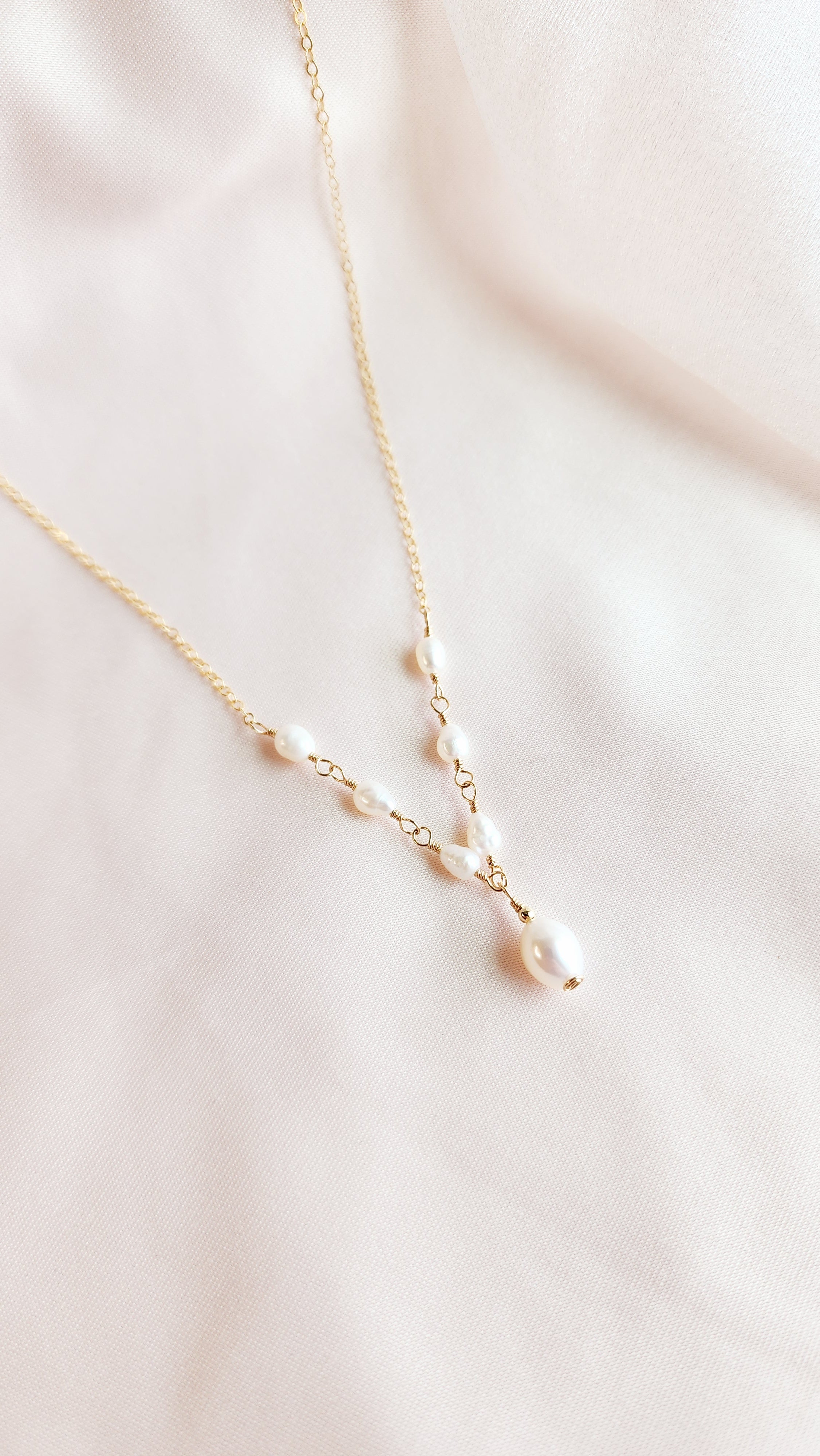 Regency Pearl Necklace | Sterling Silver and 14kt Gold Fill