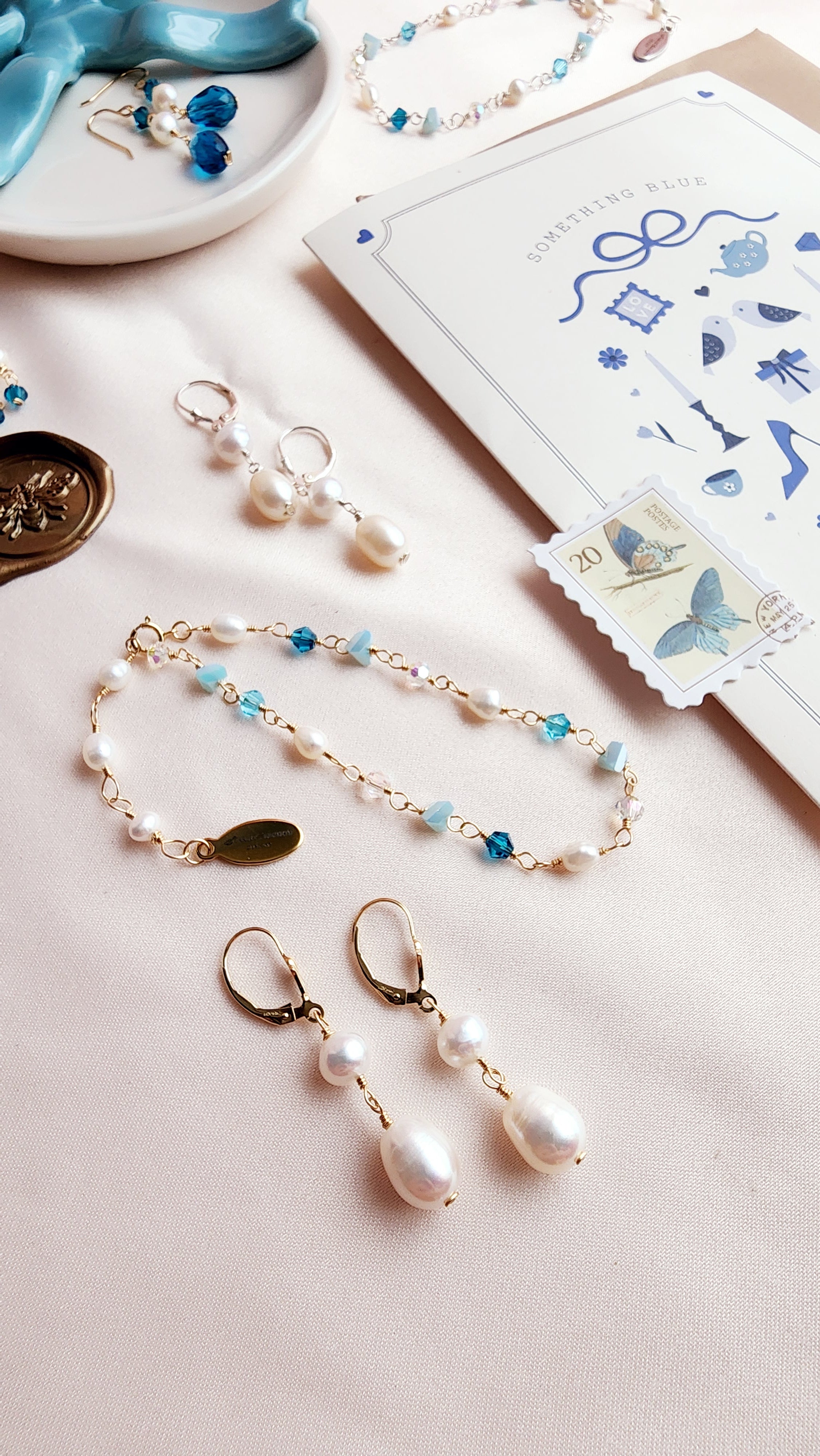 Something Blue Bracelet & Anklet