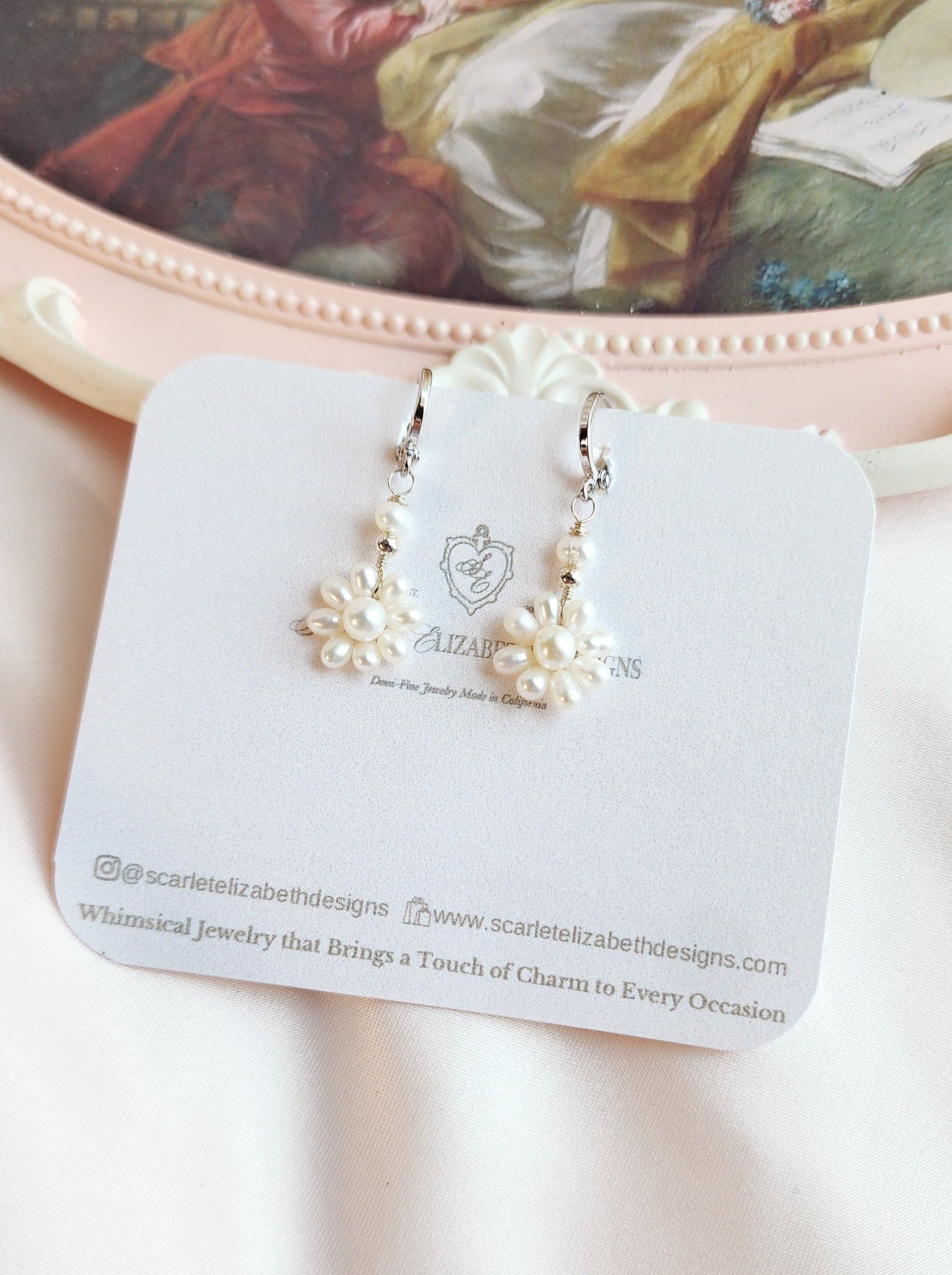 Daisy Pearl Earrings