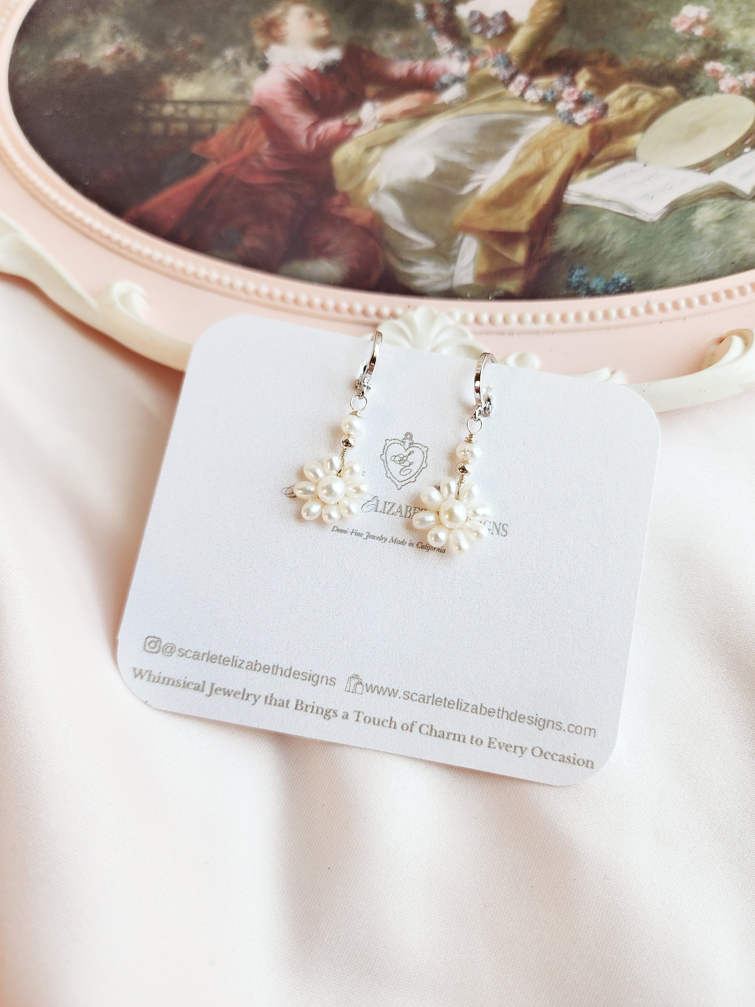 Daisy Pearl Earrings
