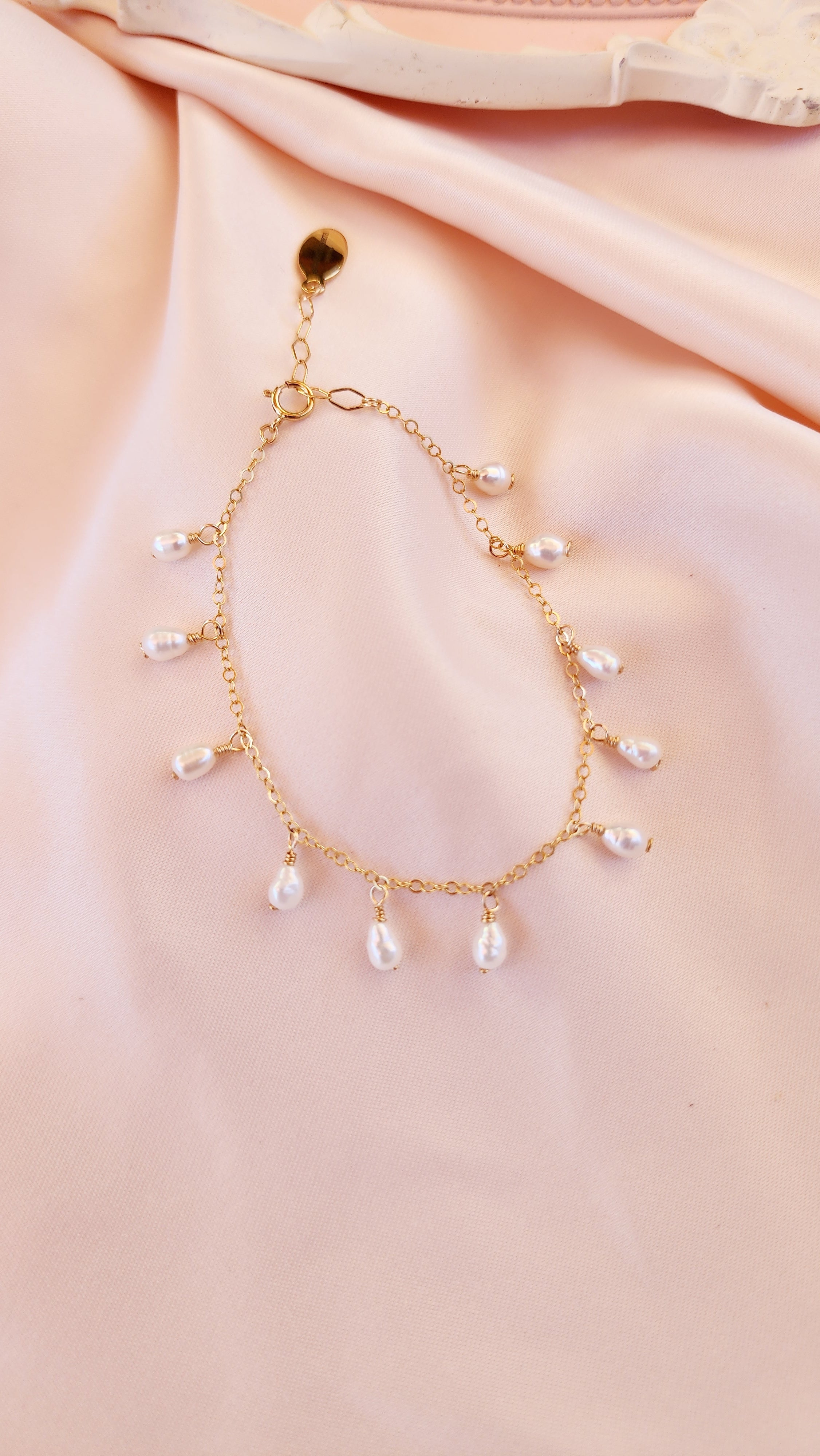 Shaker Pearl Bracelet | 14kt Gold Fill and Sterling