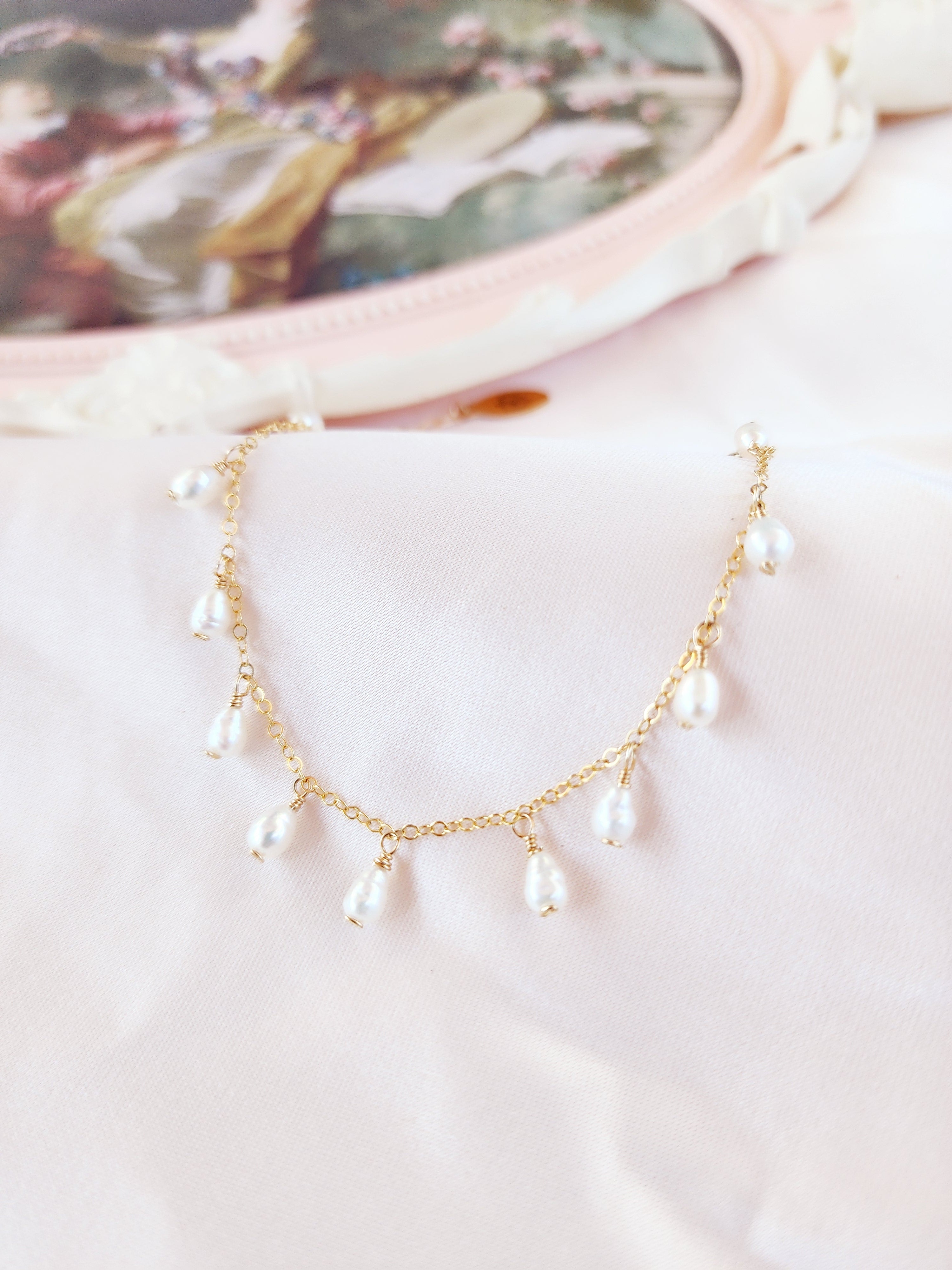 Shaker Pearl Bracelet | 14kt Gold Fill and Sterling
