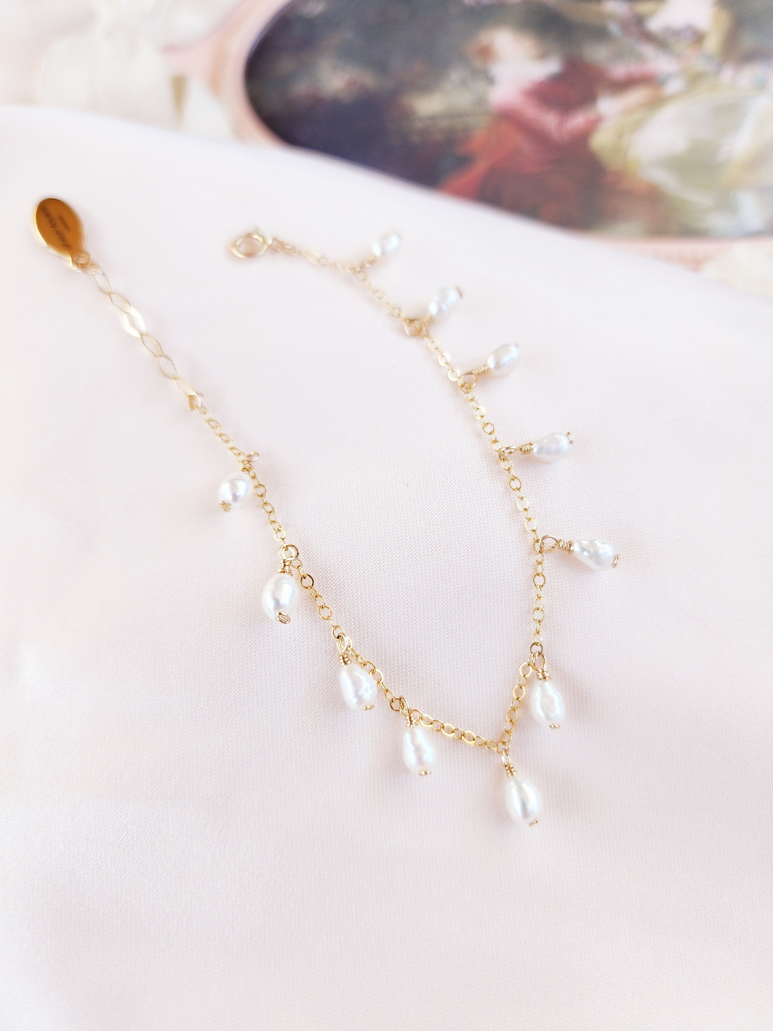 Shaker Pearl Bracelet | 14kt Gold Fill and Sterling