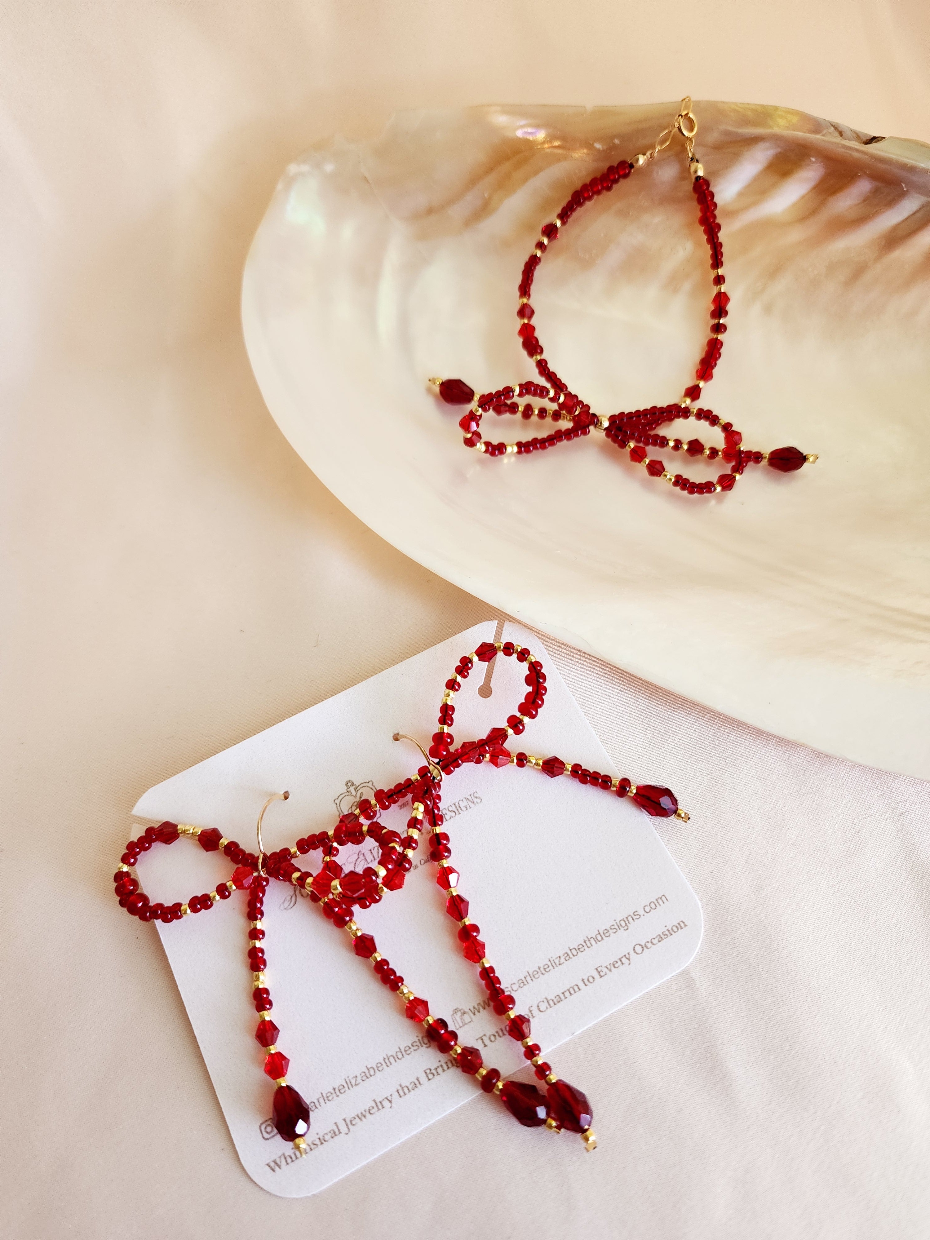 A New Christmas Bow Earrings Necklace Bracelet | Classic Christmas Bow Jewelry | R.Lauren Inspired | Ralph Lauren Christmas