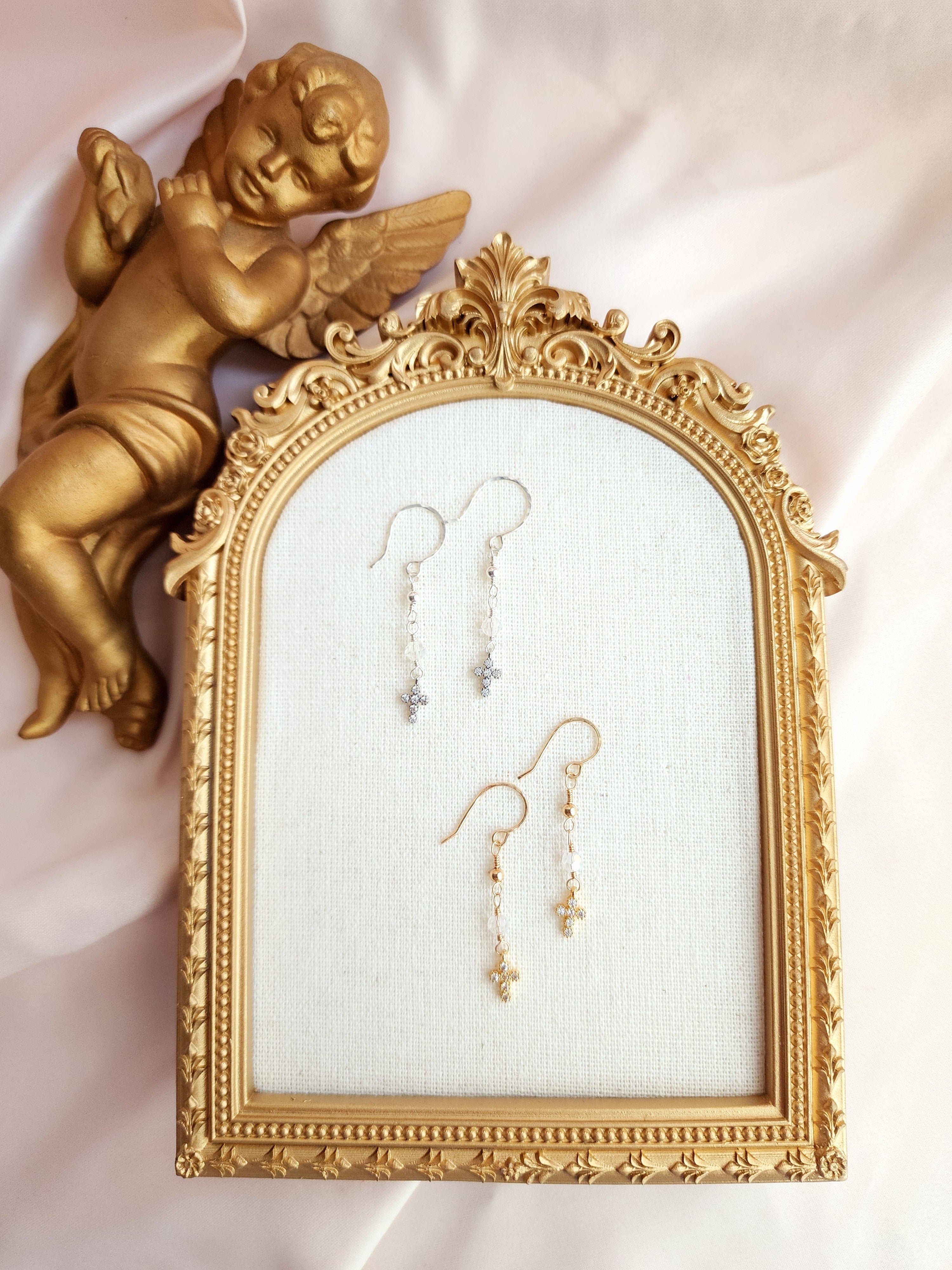 Starry Night Cross Earrings