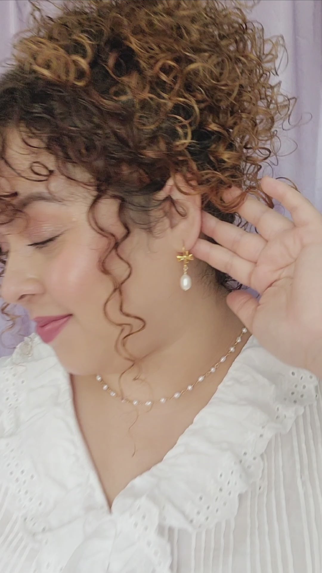 Linked Pearl Necklace | Sterling Silver & Gold