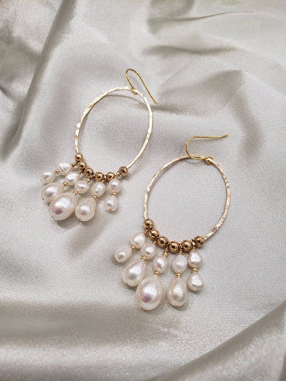 Carmel Pearl Statement Earrings