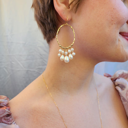 Carmel Pearl Statement Earrings