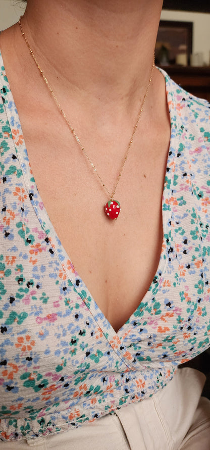 Strawberry Swing Necklace