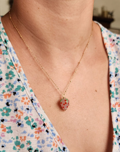 Strawberry Swing Necklace