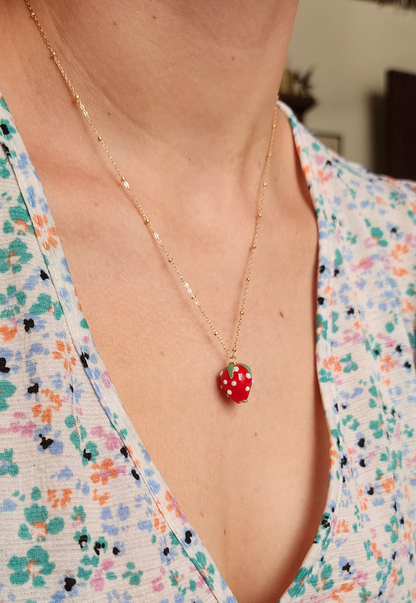 Strawberry Swing Necklace