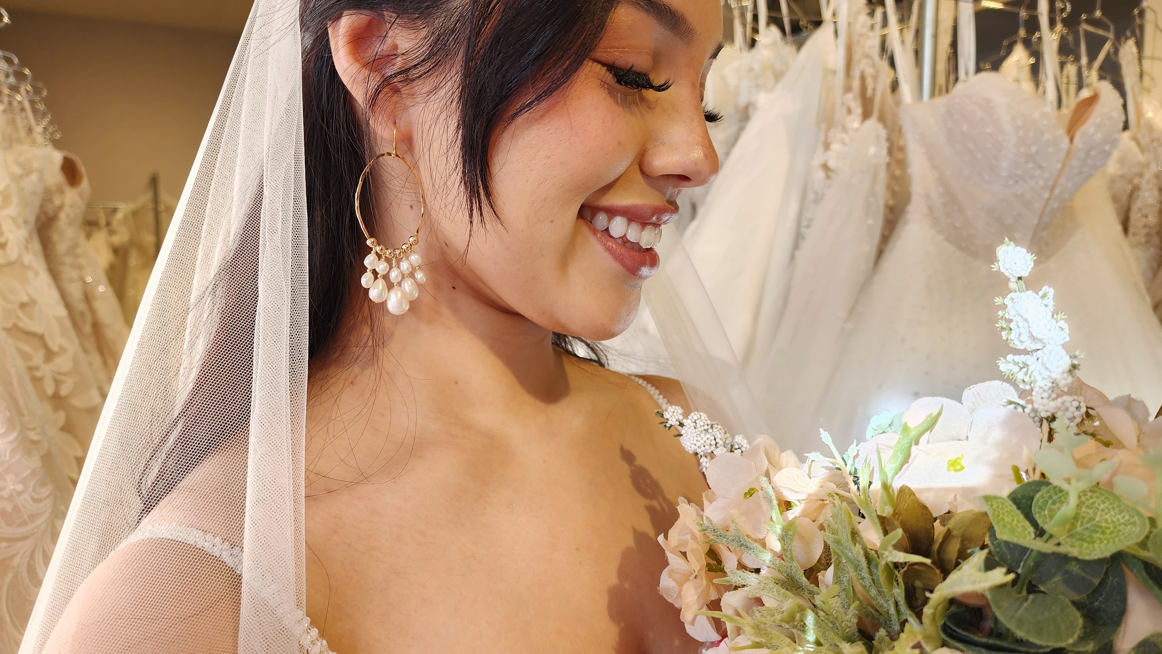 Carmel Pearl Statement Earrings