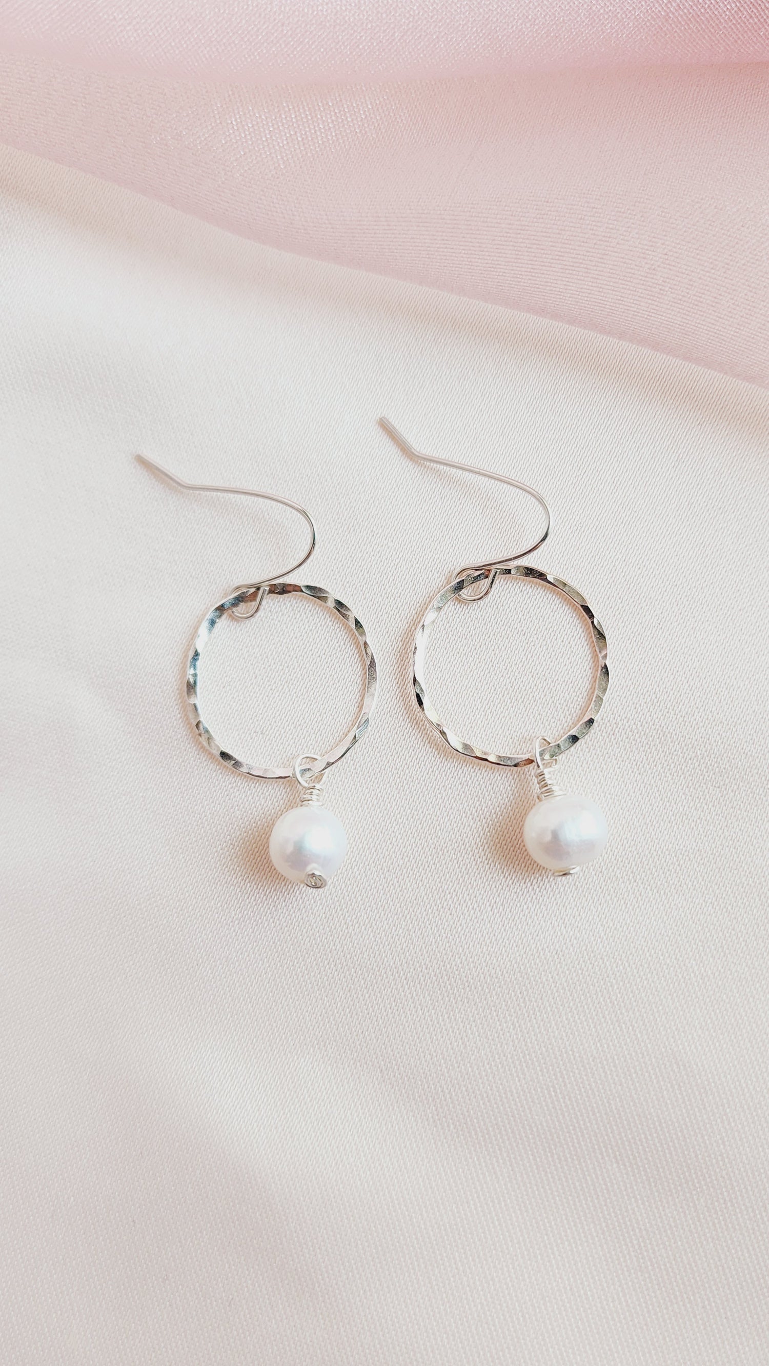 Halo Pearl Hoops