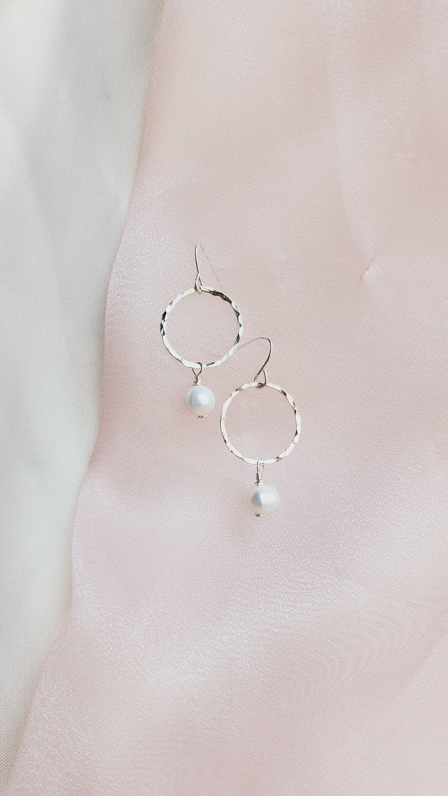 Halo Pearl Hoops