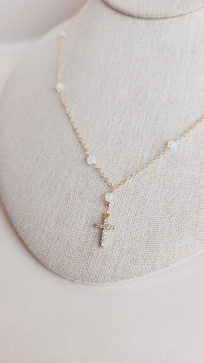 Opalite Cross Necklace