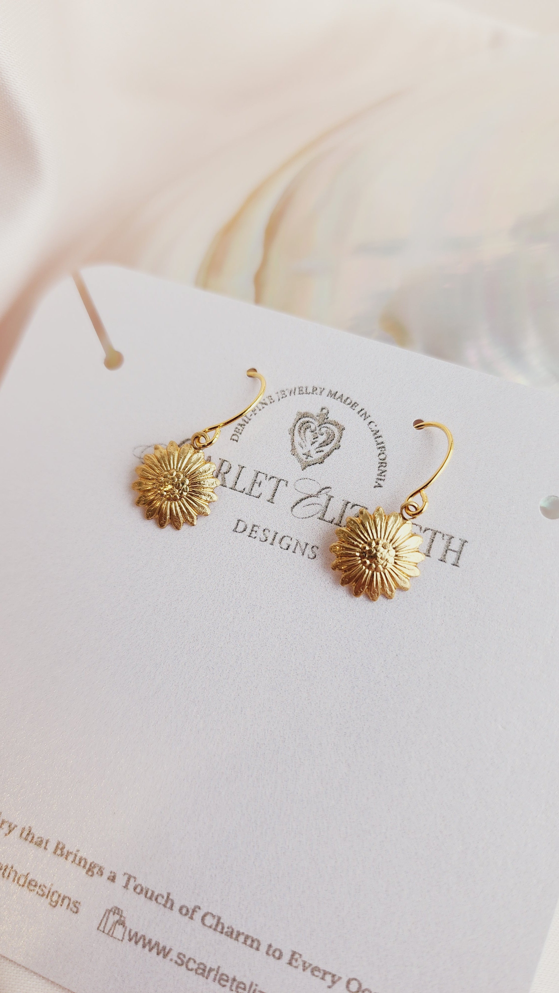 Brass Charm Earrings