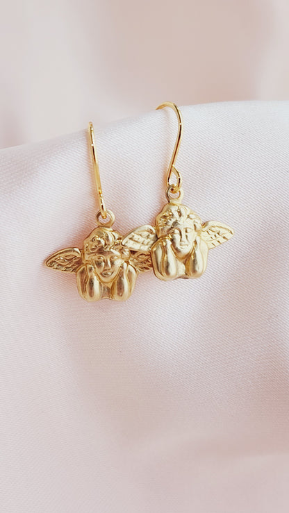 Brass Charm Earrings