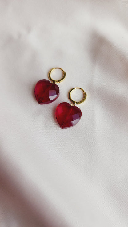 Ella Huggie Heart Earrings