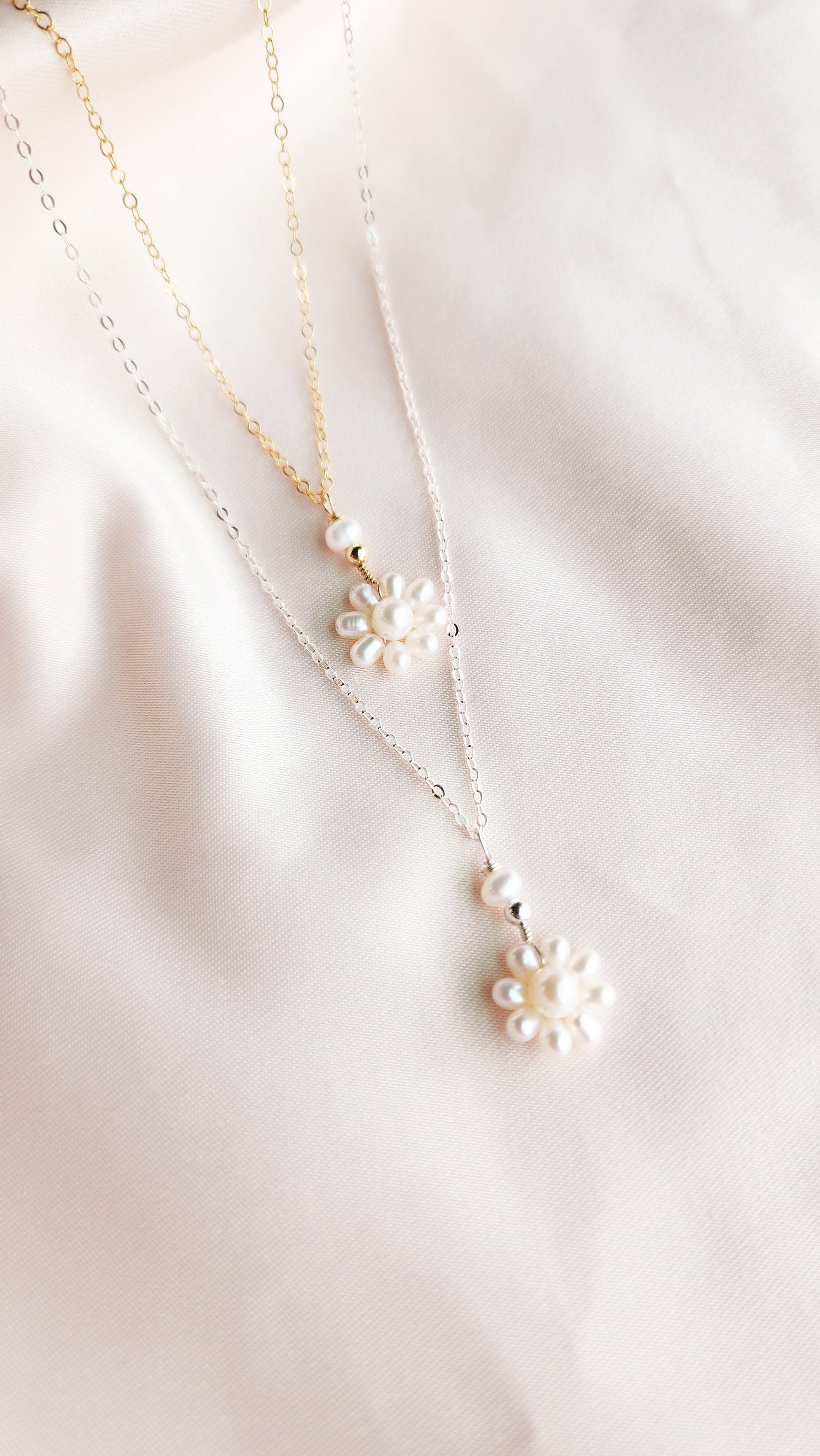 Daisy Pearl Necklace