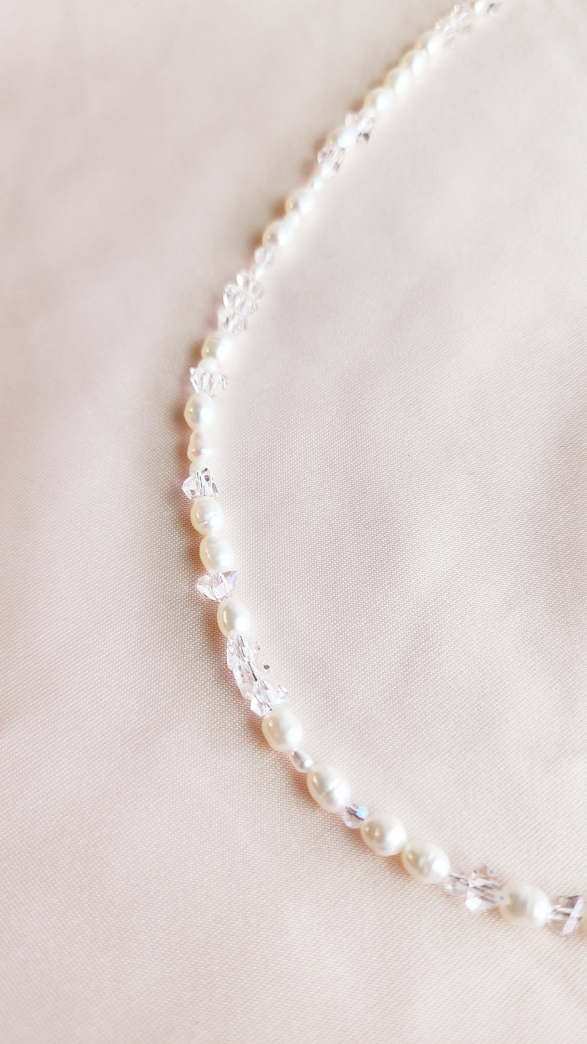 Crystal Pearl Beaded Necklace Set