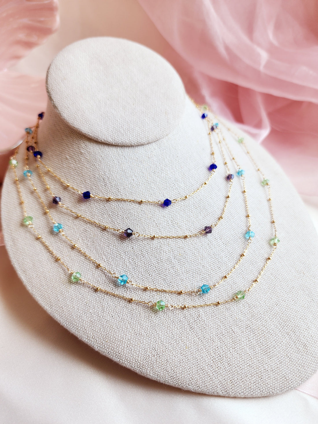 Birthstone Necklaces | 14kt gold fill chain