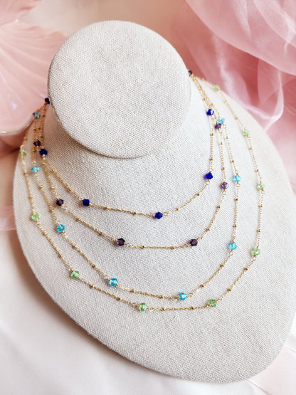 Birthstone Necklaces | 14kt gold fill chain