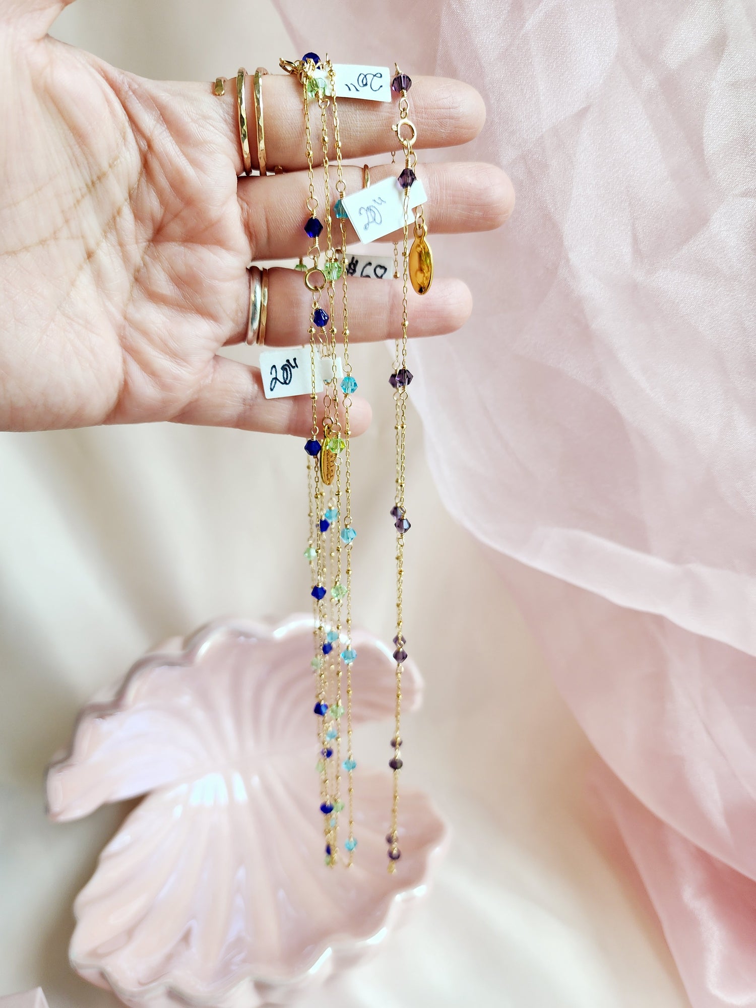 Birthstone Necklaces | 14kt gold fill chain