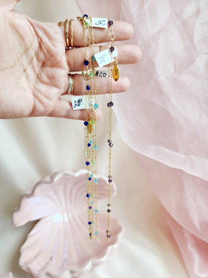 Birthstone Necklaces | 14kt gold fill chain