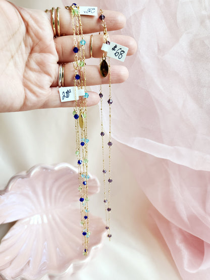 Birthstone Necklaces | 14kt gold fill chain