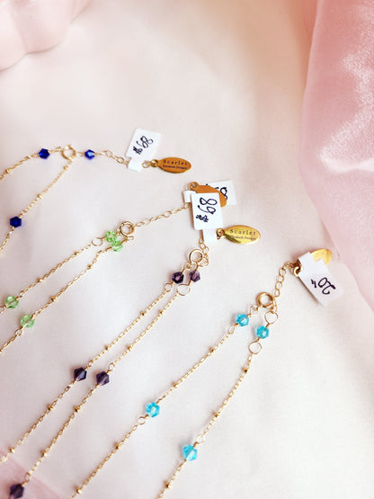 Birthstone Necklaces | 14kt gold fill chain