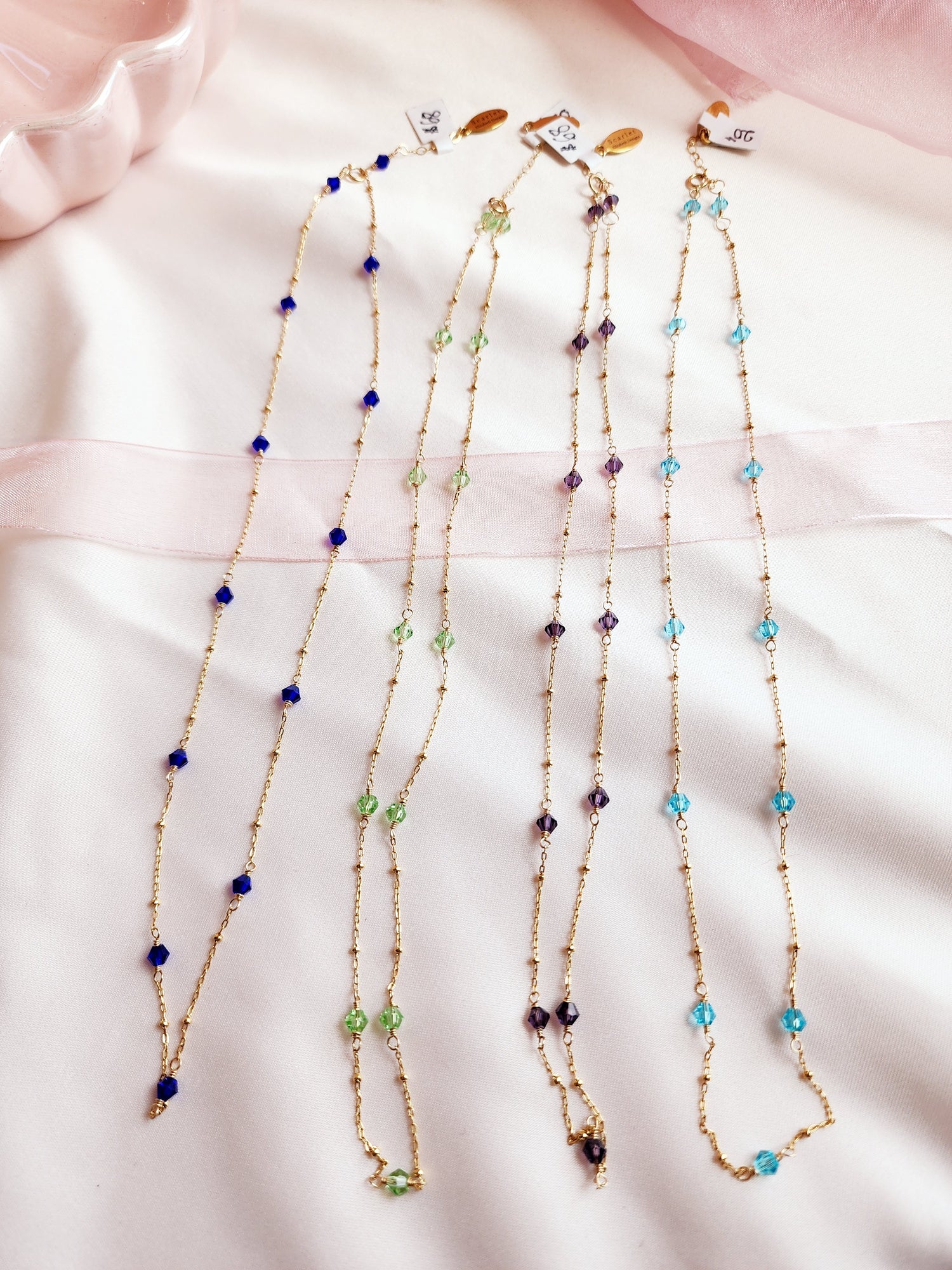 Birthstone Necklaces | 14kt gold fill chain