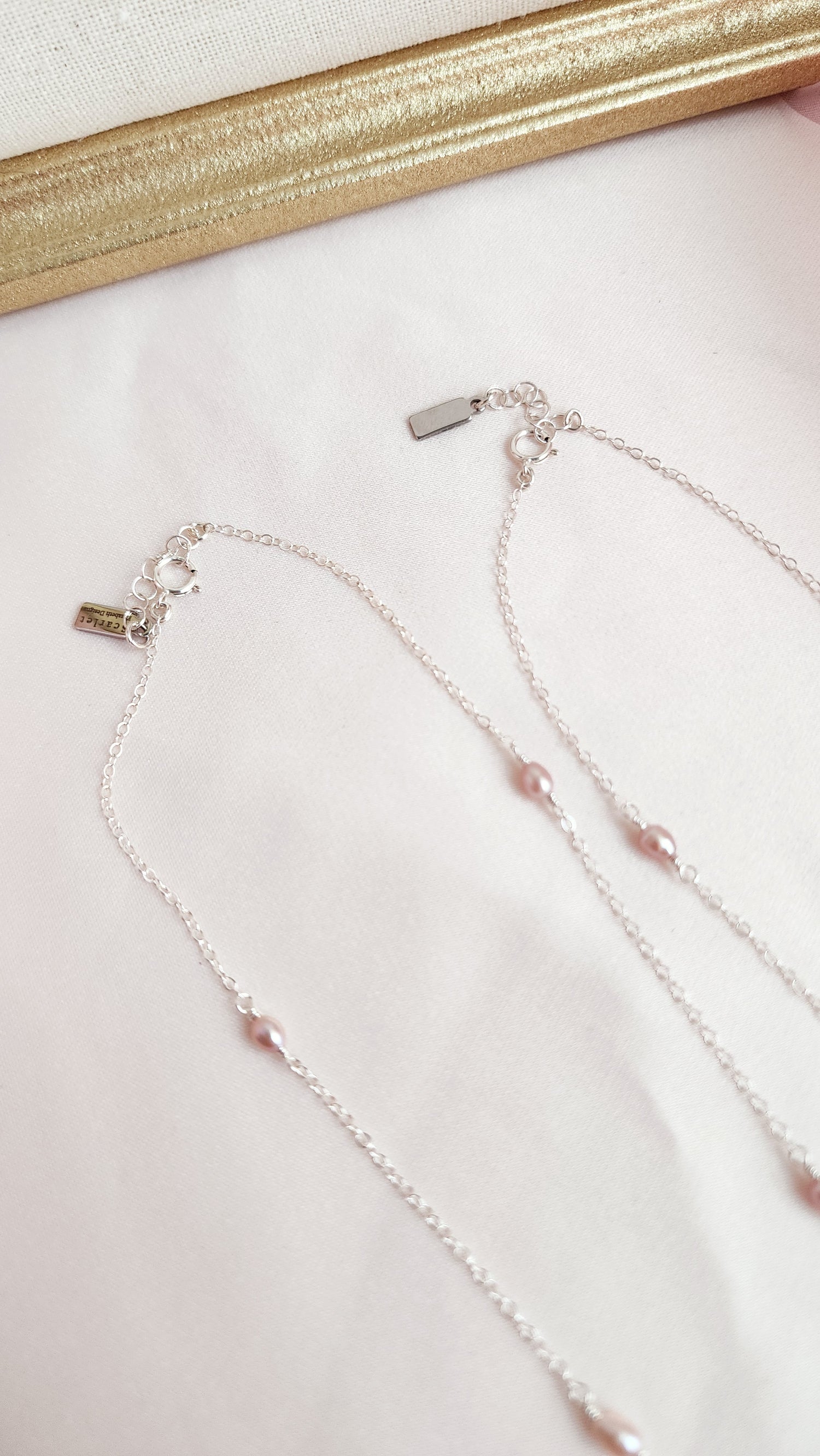 Pink Pearl Sterling Silver Necklace