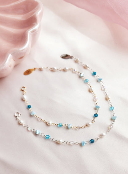 Something Blue Bracelet &amp; Anklet