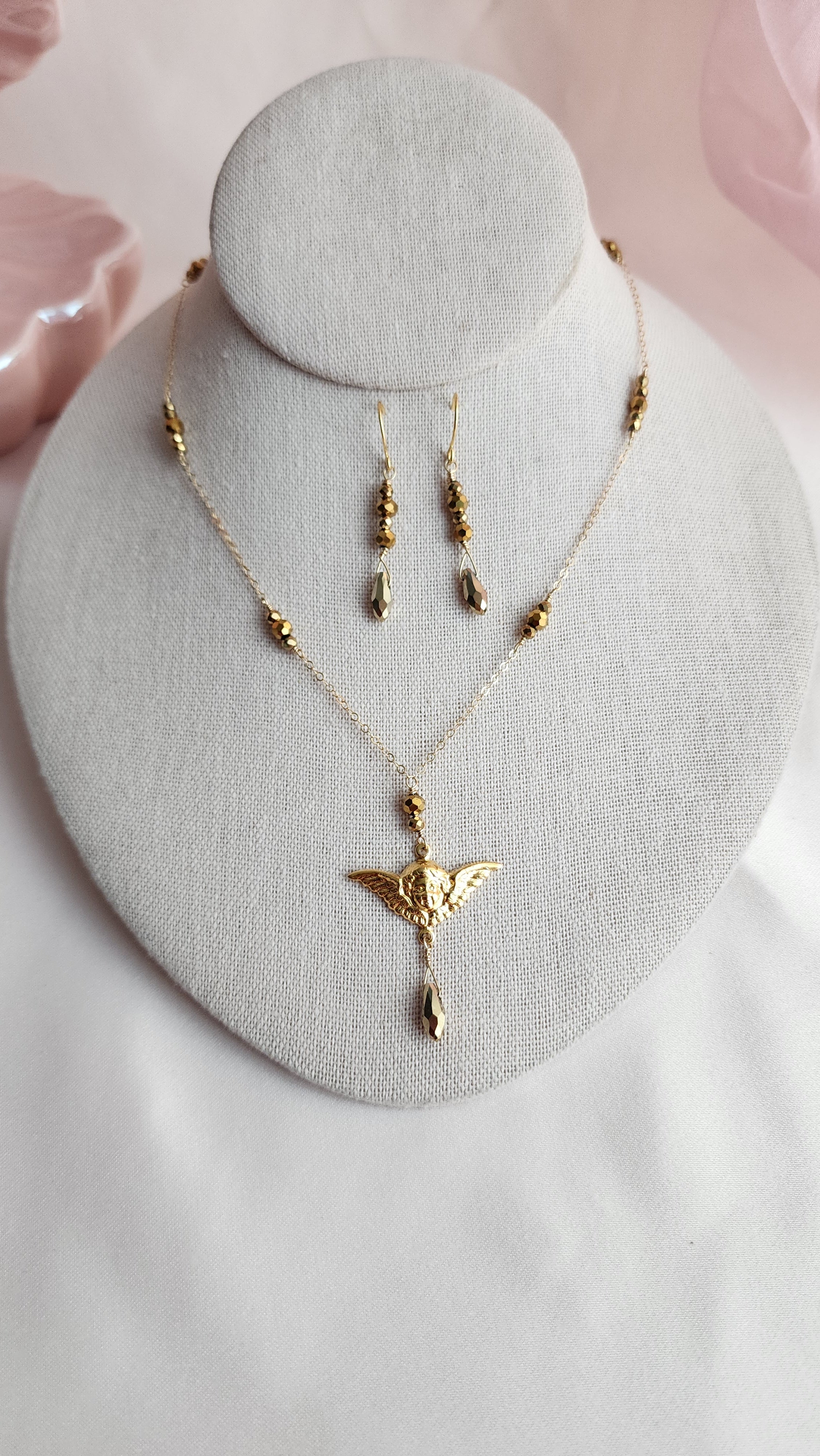 Cherub Necklace Set | 14kt gold fill