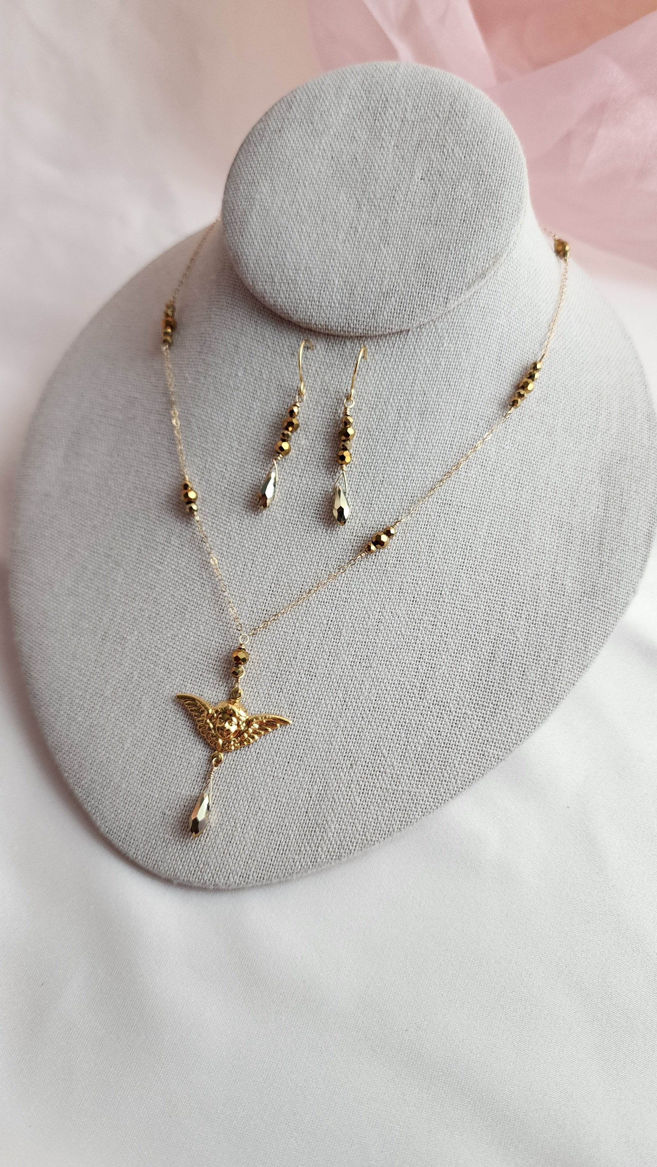 Cherub Necklace Set | 14kt gold fill