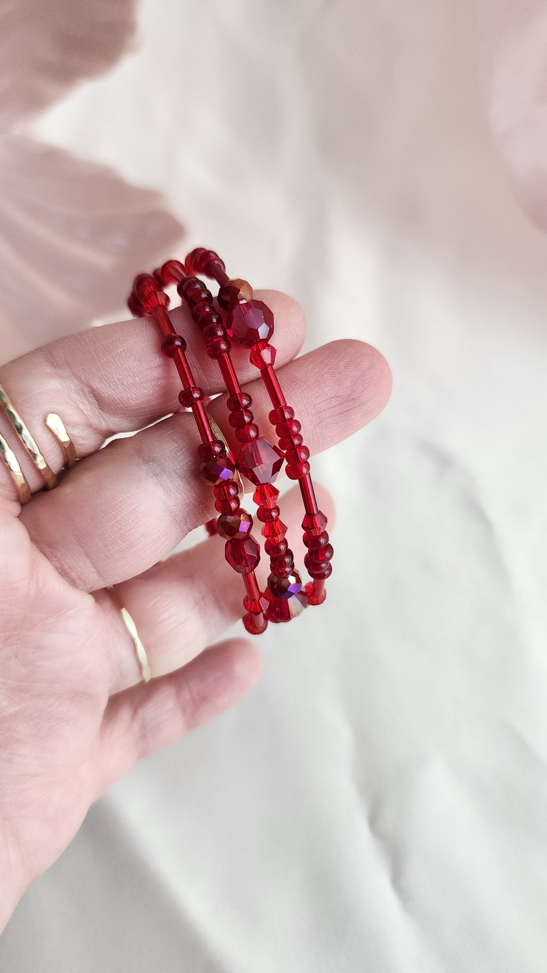 Strawberry Memory Wire Bracelet