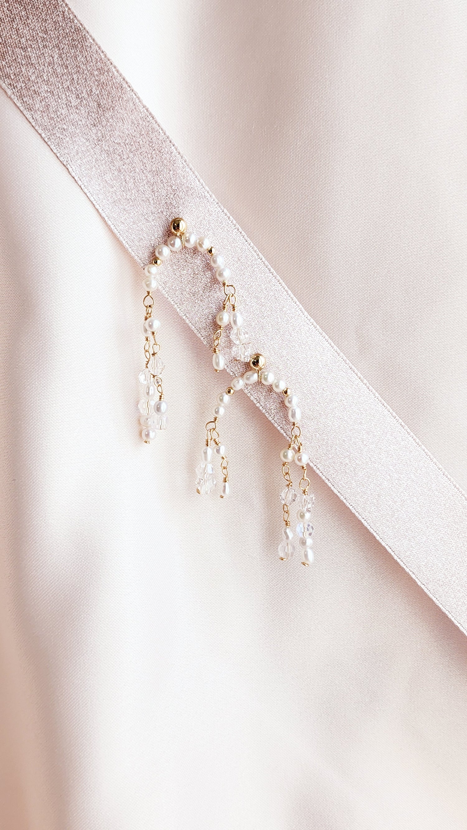 Crystal Pearl Cascading Statement Studs | Audrey Statement Studs