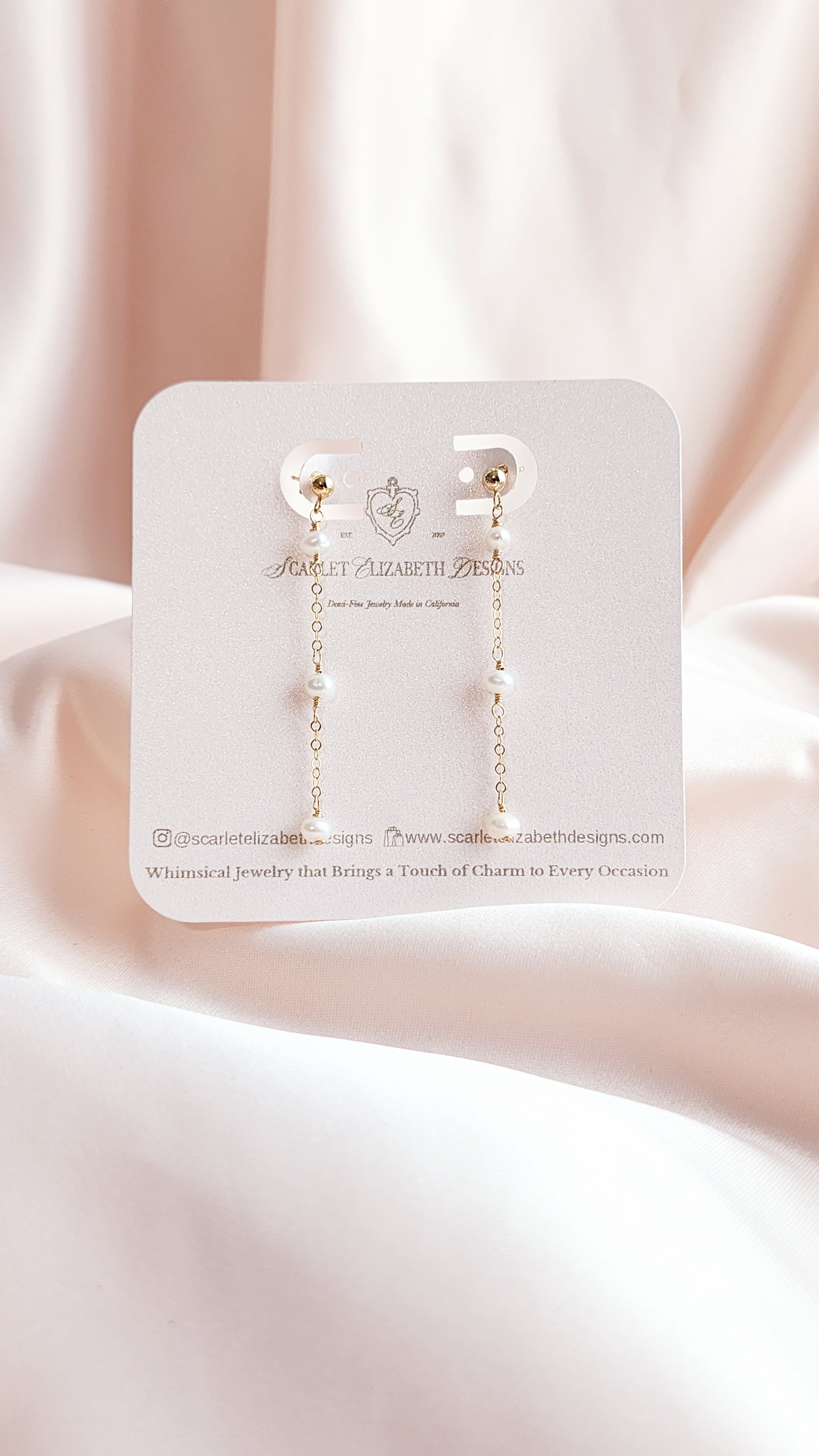 Abba Small Pearl Stud Earrings