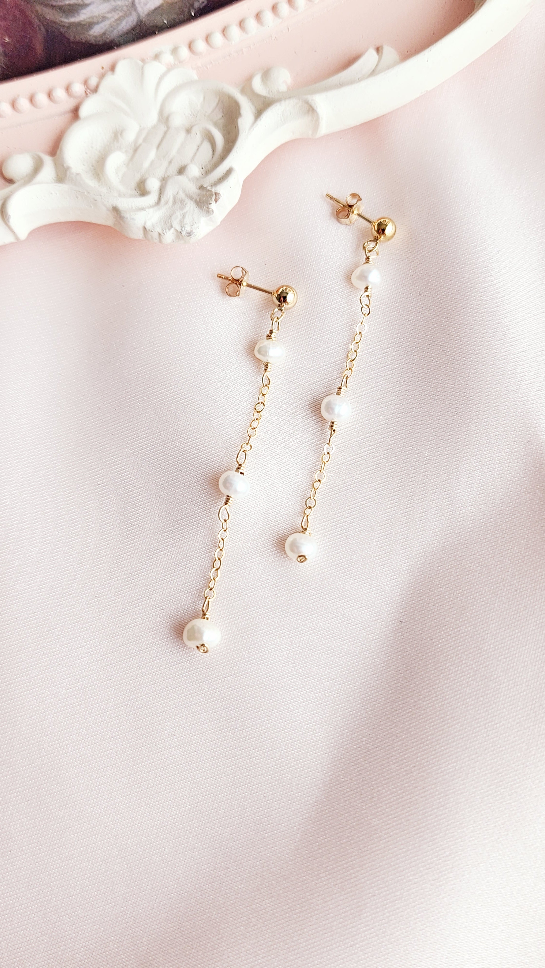 Abba Small Pearl Stud Earrings